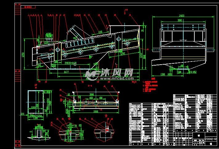 直线振动筛总图 - 工程机械/建筑机械图纸 - 沐风网