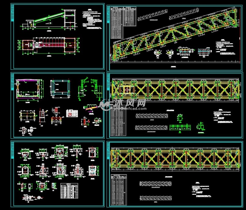 29米长钢结构桁架施工图
