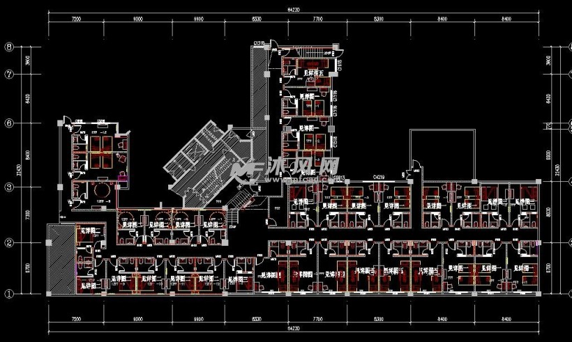 青年旅社装修施工图