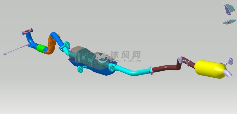 汽车消音器排气管路