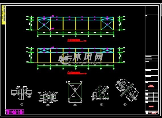 钢筋加工场及绑扎存放区厂房建筑图