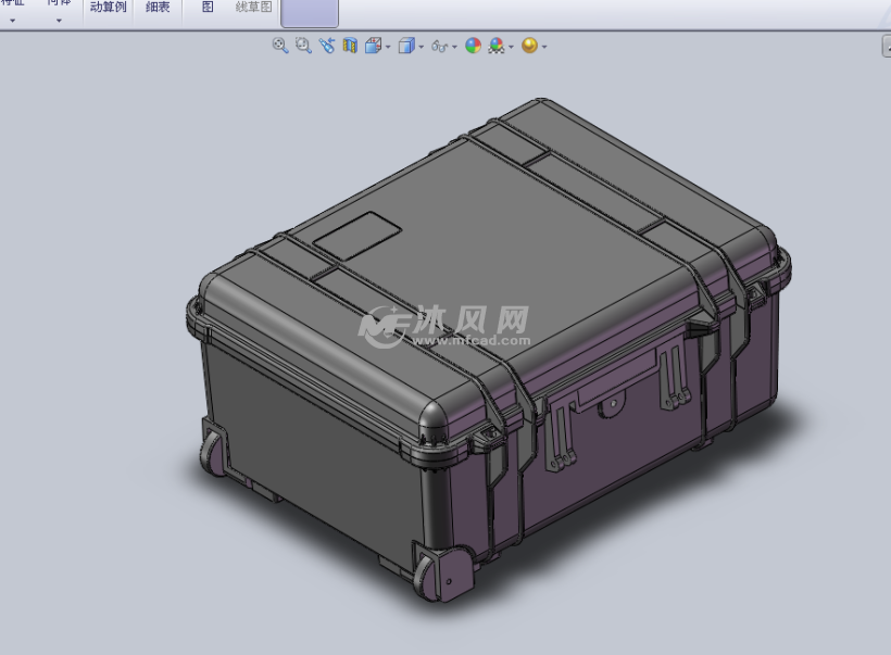 耐火材质的工具箱设计模型轴视图