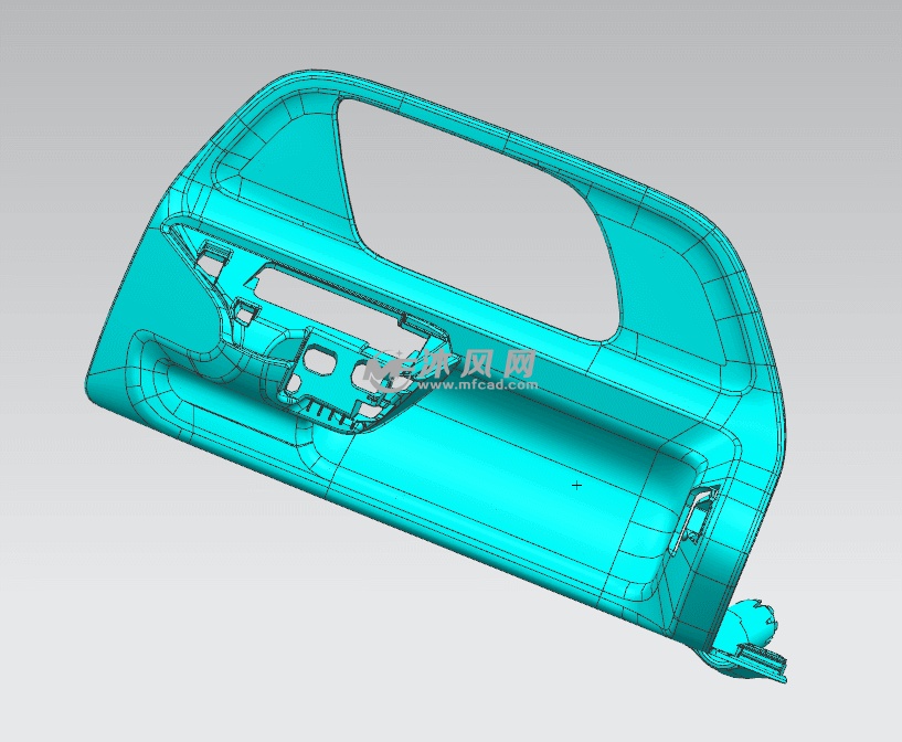 斜行位汽车后车门拉手骨架模具3d图纸