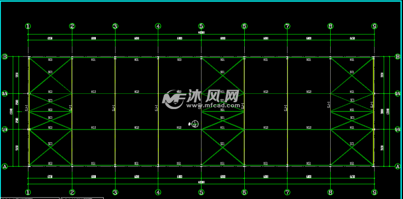 屋面支撑布置图