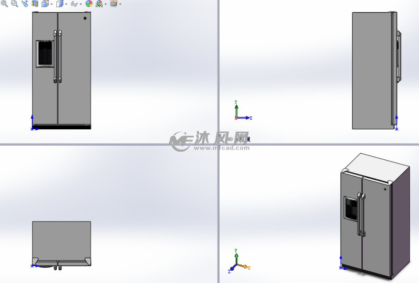 两款冰箱三维 - 家用电器图纸 - 沐风网