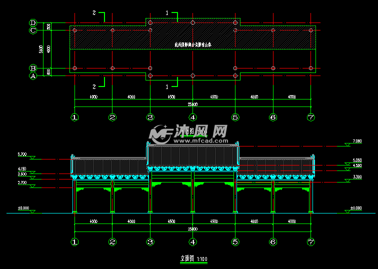 古建连廊建筑