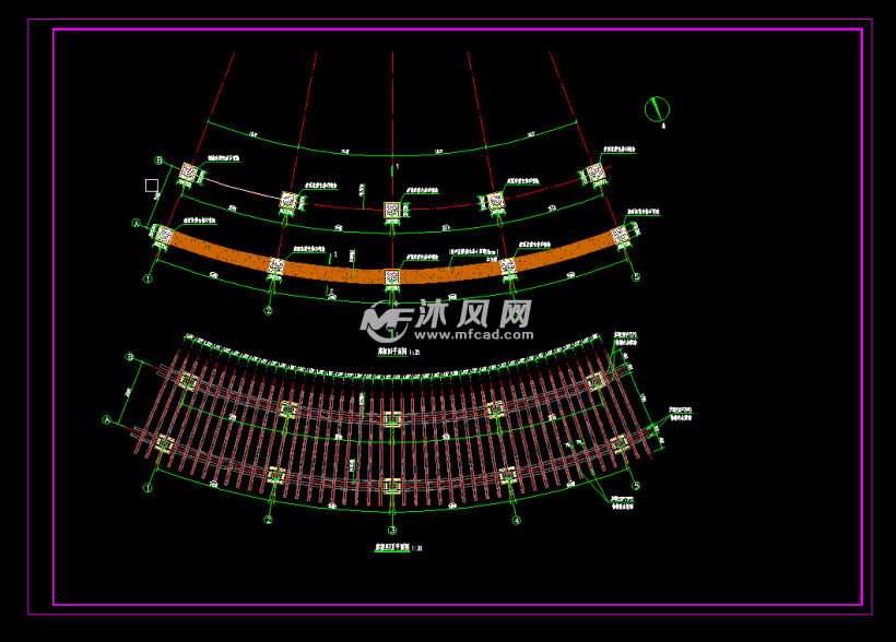 廊架平面图