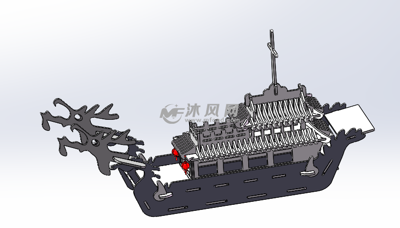 龙舟模型图