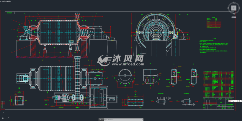 mqy5585溢流型球磨机 - 通用设备图纸 - 沐风网