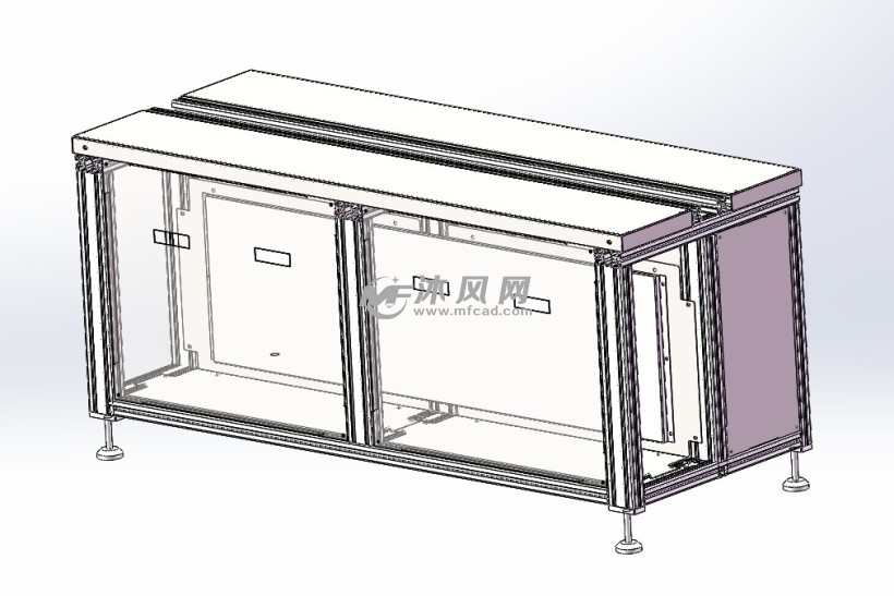 铝型材机架sw模型图