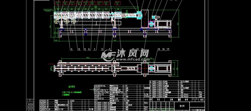 sj180单螺杆挤出机 - 包装机械图纸 - 沐风网