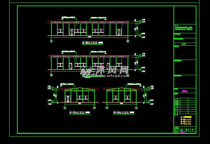 某工地活动板房建施图纸