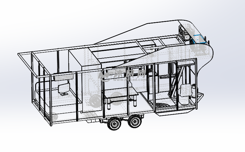 拖挂式房车设计 - 乘用车图纸 - 沐风网