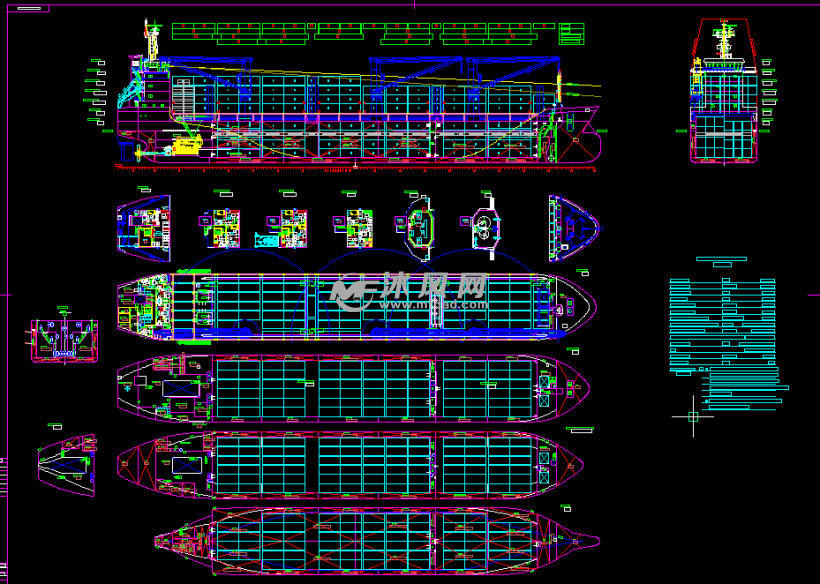 136米船舶总图 - 海洋船舶图纸 - 沐风网