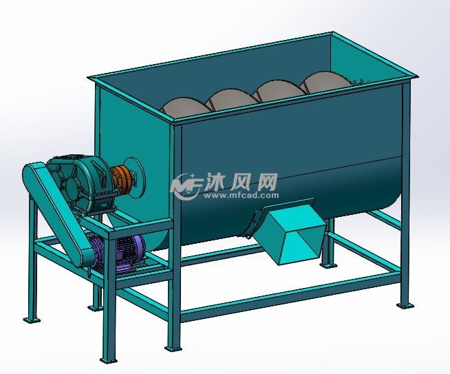 卧式饲料搅拌机 - 农业机械图纸 - 沐风网