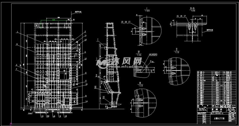 60吨转炉炉前挡火门改造图纸