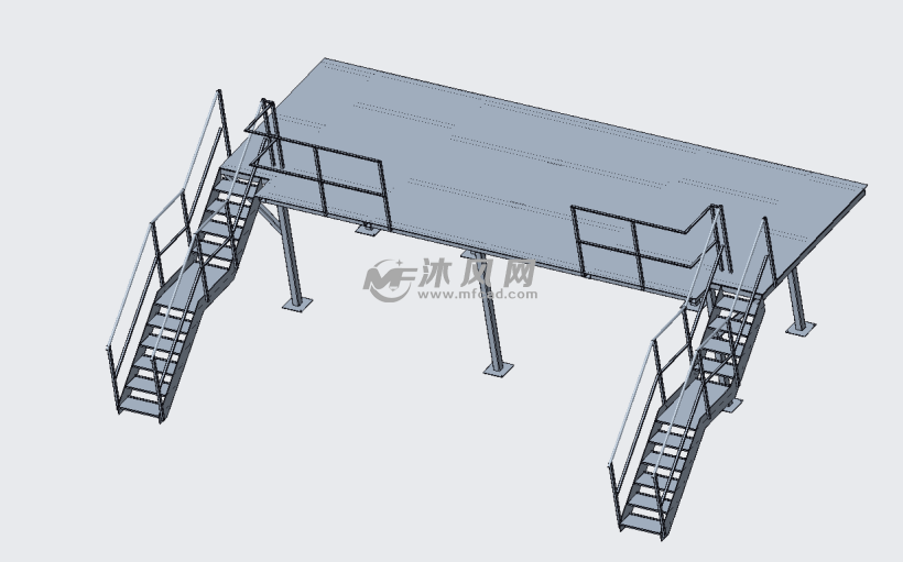 双爬梯钢结构平台