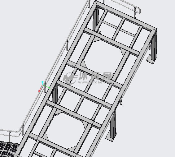 焊装车间钢结构平台图 - 建筑模型图纸 - 沐风网