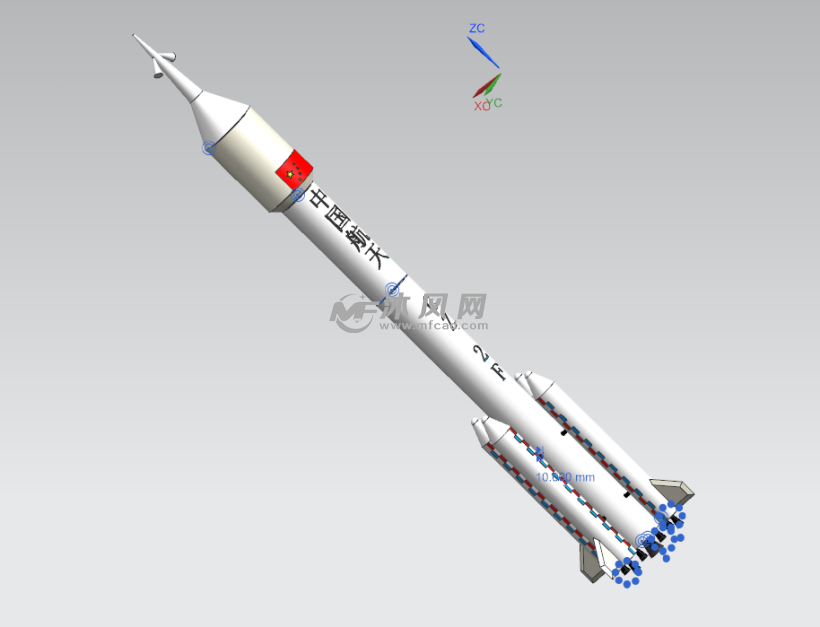 ug神州火箭cz-2f - 军工模型图纸 - 沐风网