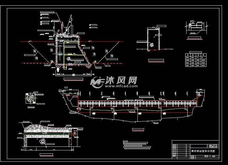 水电站拦水坝构造