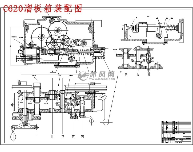 c620机床传动系统结构