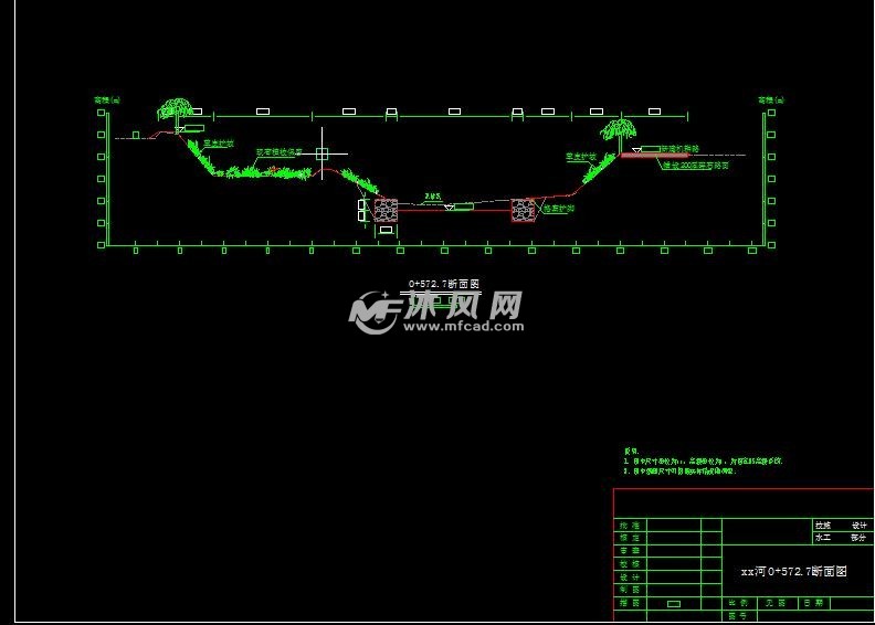 某591m河道生态治理及大坝施工图纸