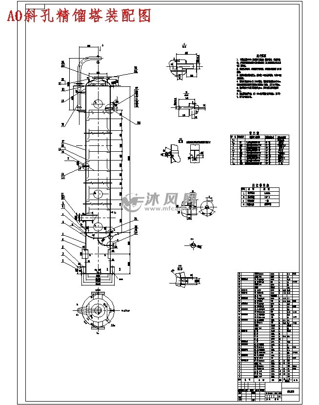 dn1100斜孔式精馏塔设计