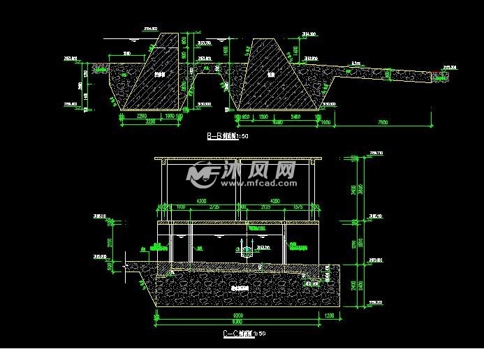 [四川]小型河道拦河坝取水工程施工图