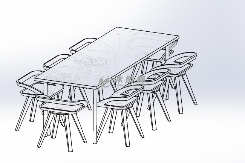 现代简约餐桌椅设计
