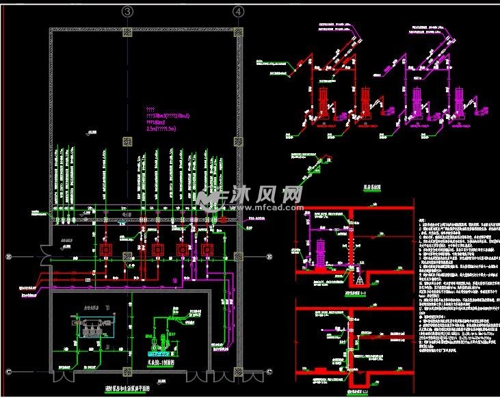 消防泵房和生活泵房平面图