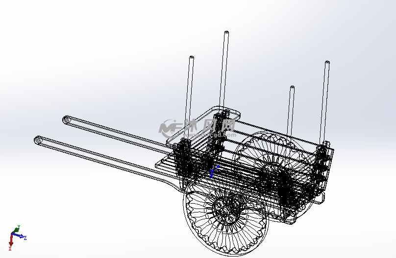 木制的马车设计模型 - 乘用车图纸 - 沐风网