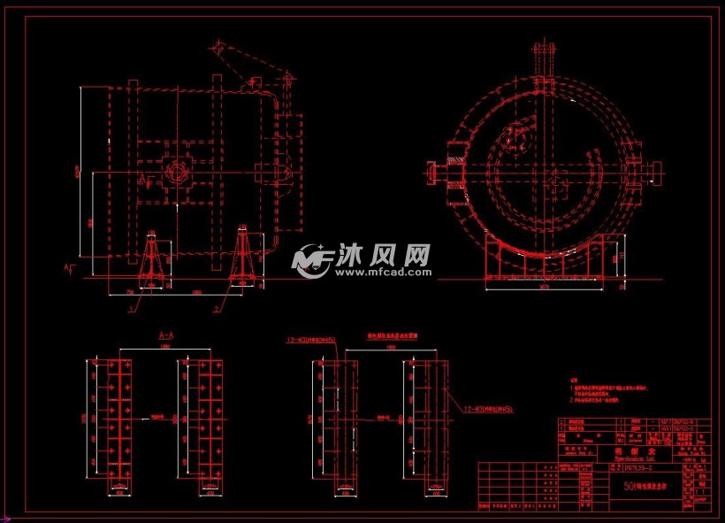 50吨钢包倒放座架