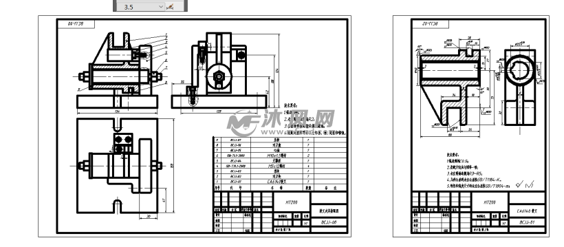 ca6140拨叉机床夹具 - 设计方案图纸 - 沐风网