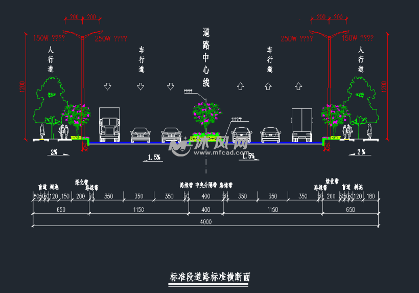 某大城市主干道道路照明详细施工图