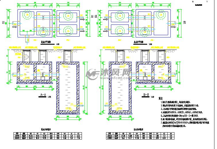 倒虹吸井设计详图图