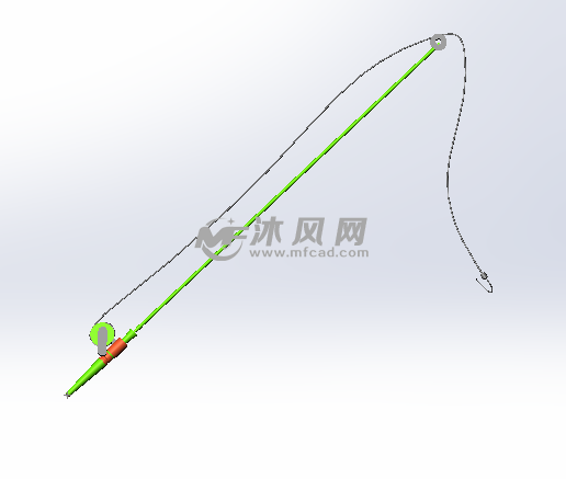 钓鱼竿模型图纸