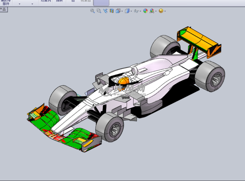 f1使用的赛车设计模型立体图