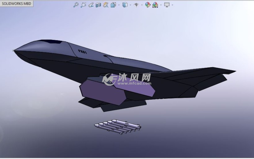 未来战机模型装配体