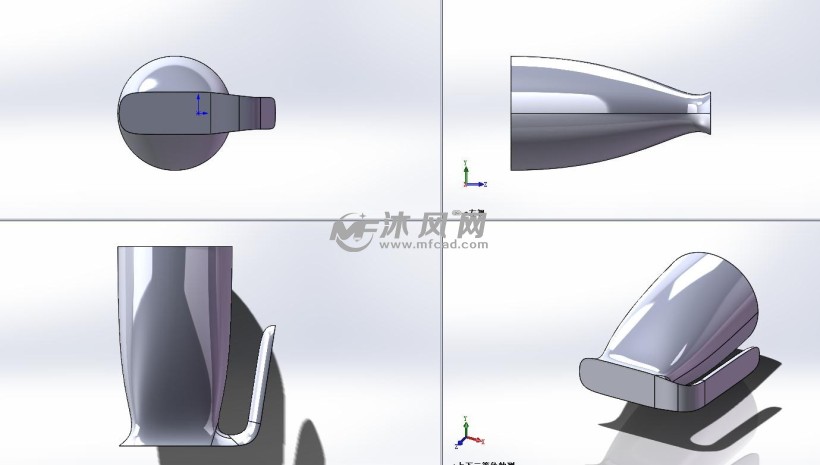 小米水壶款式设计三视图