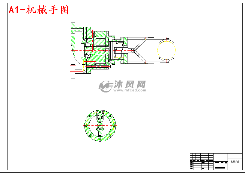 注塑机机械手机构及自动控制系统plc - 设计方案图纸