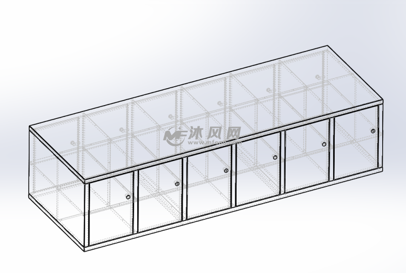 鞋柜带门透视图