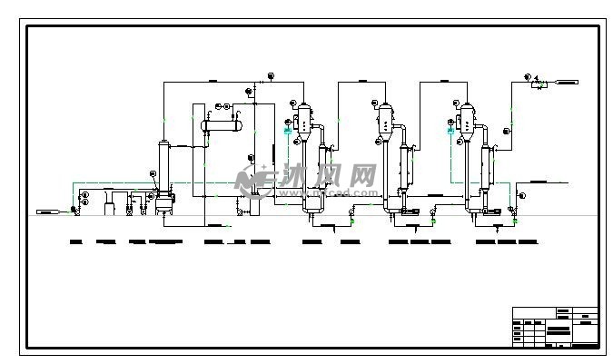 蒸发量13t/h硫酸锌溶液多效蒸发器图纸,包括流程图pid和设备配置方案