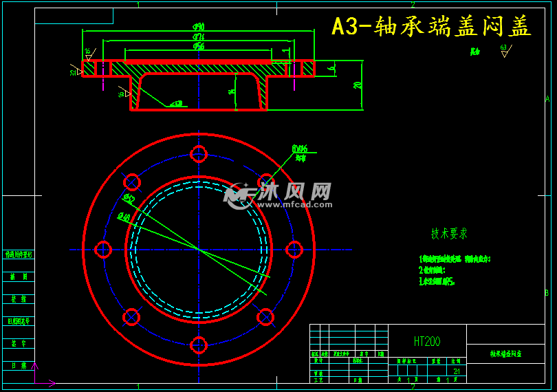 a3-轴承端盖闷盖