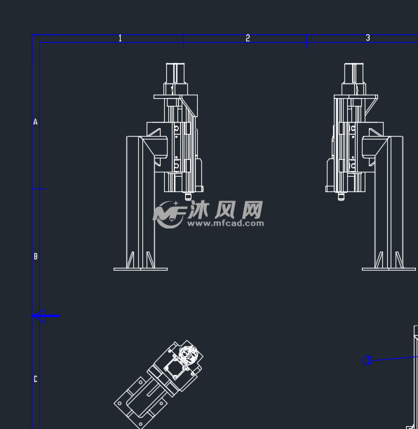 电机自动拧紧设备三视图