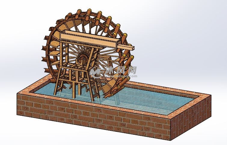水轮车模型图