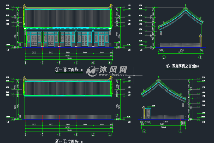山西某小型寺庙厢房配方建筑图