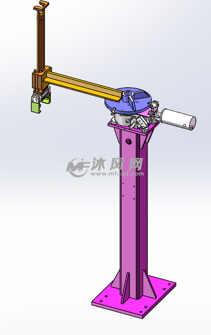 悬臂式送料机械手轴视图