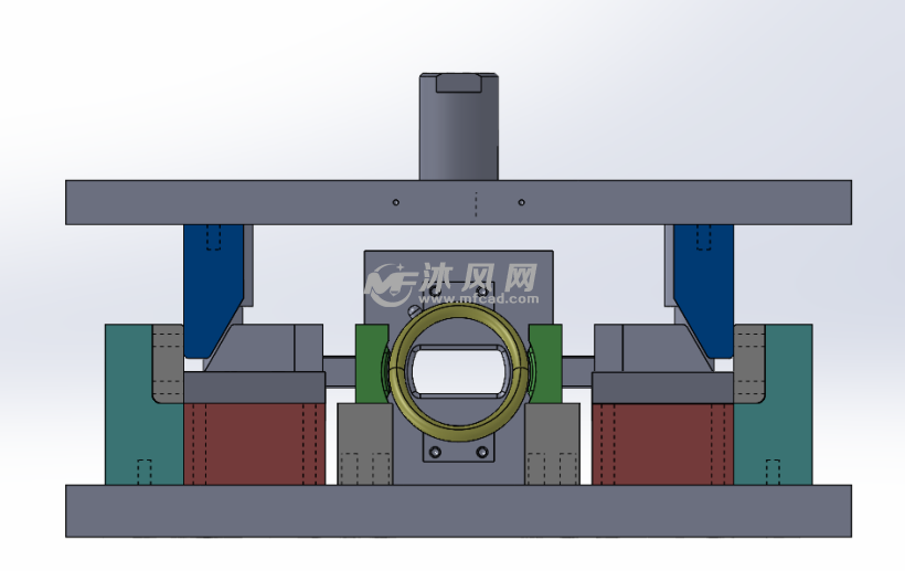 汽车管件侧冲模具设计 - 冲压模具图纸 - 沐风网