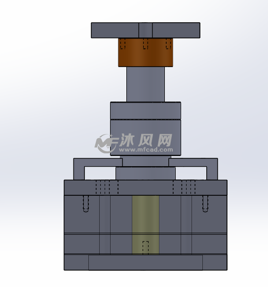 双工位缩口模具 - 冲压模具图纸 - 沐风网