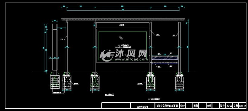 公交车站台图纸